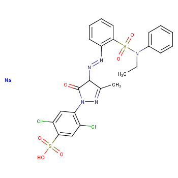 sodium;2,5-dichloro-4-[3-methyl-5-oxo-4-[[3-(2-phenylethylsulfamoyl)phenyl]diazenyl]-4H-pyrazol-1-yl]benzenesulfonate