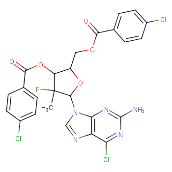 [Perfemiker](2R,3R,4R,5R)-5-(2-氨基-6-氯-9H-嘌呤-9-基)-2-(((4-氯苯甲酰基)氧基)甲基)-4-氟-4-甲基四氢呋喃-3-基-4-氯苯甲酸酯,97%