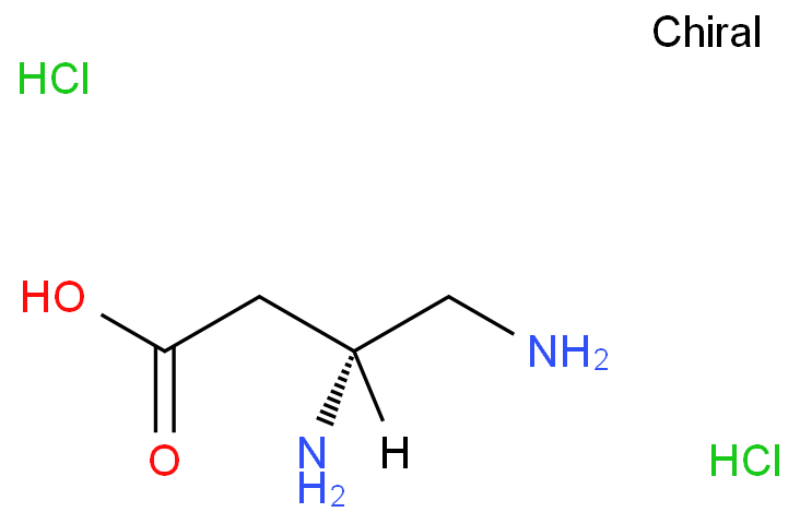 R-3,4-Diaminobutyric acid 2HCl structure