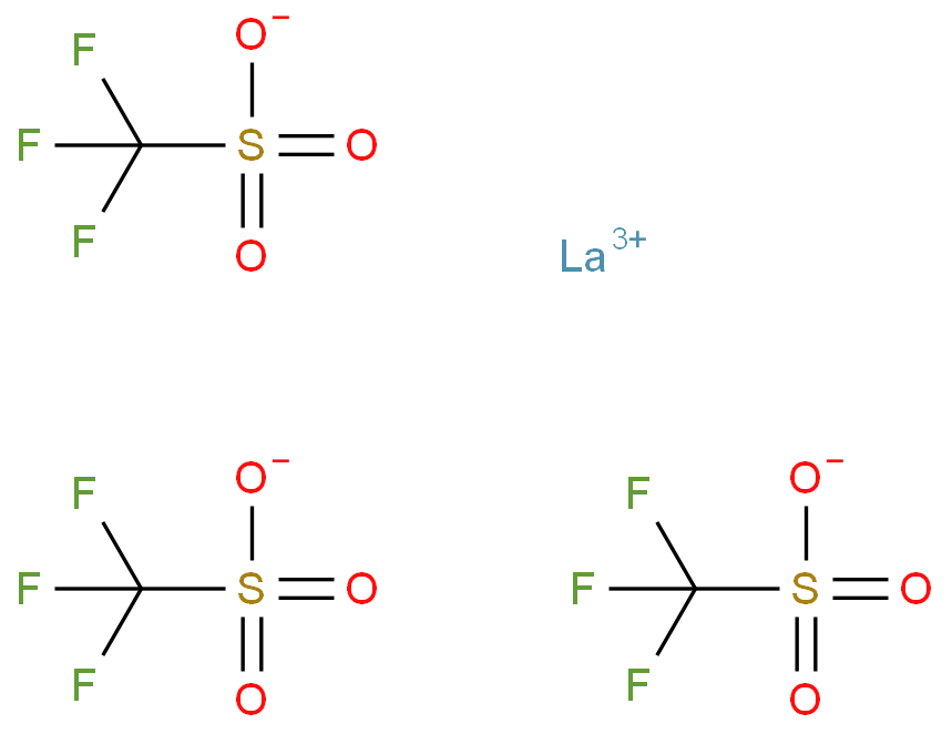 三氟甲烷磺酸镧化学结构式