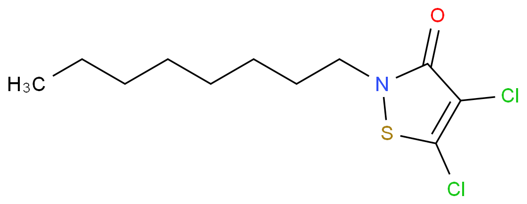 4,5-二氯-N-辛基-4-异噻唑啉-3-酮化学结构式