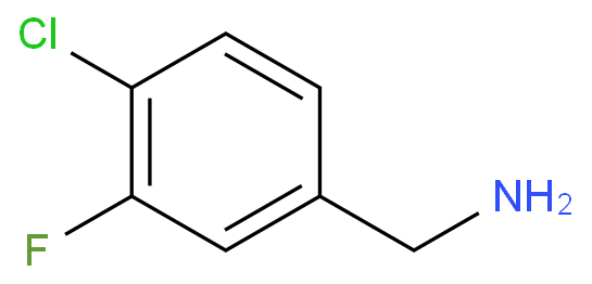 4-氯-3-氟苄胺化学结构式