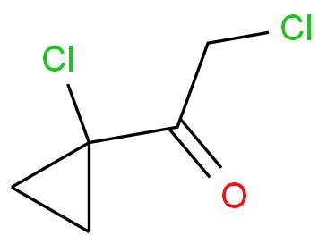 2-氯-1-(1-氯环丙基)乙酮化学结构式