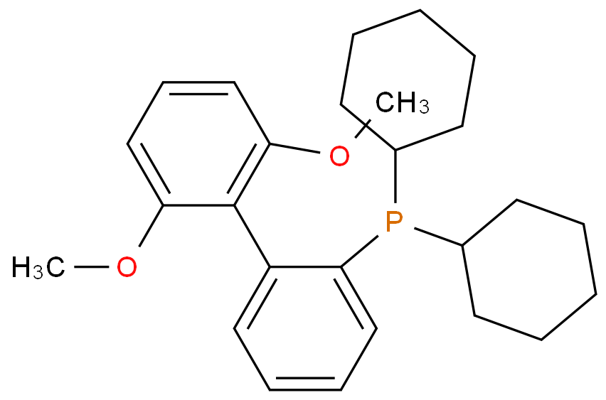 2-双环己基膦-2',6'-二甲氧基联苯化学结构式