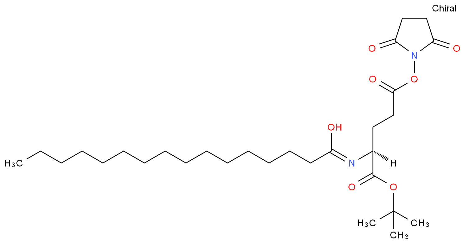 (S)-1-叔丁基 5-(2,5-二氧代吡咯烷-1-基) 2-棕榈油酰胺戊二酸酯CAS204521-63-1；现货供应
