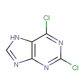 2,6-Dichloropurine structure