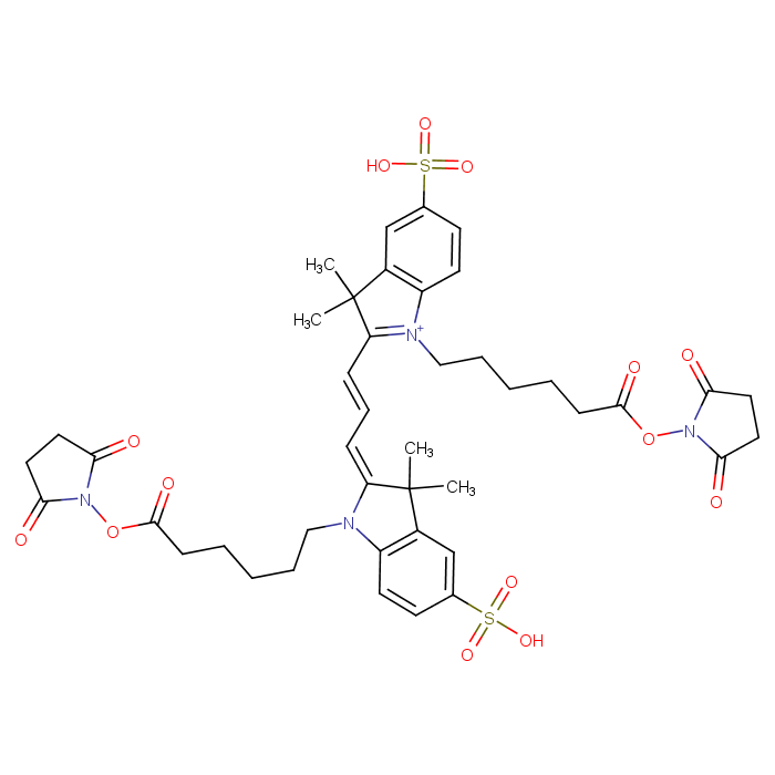 Cy3-bifunctional dye zwitterion