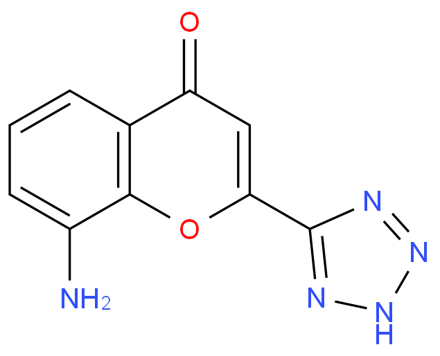 8-Amino-4-oxo-2-(tetrazol-5-yl)-4H-1-benzopyran structure