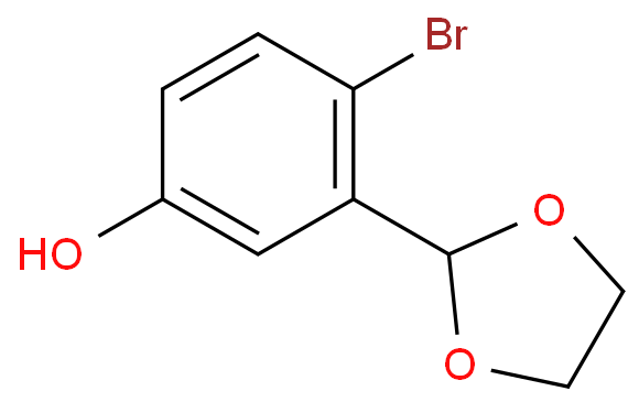 4-bromo-3-(1,3-dioxolan-2-yl)phenol