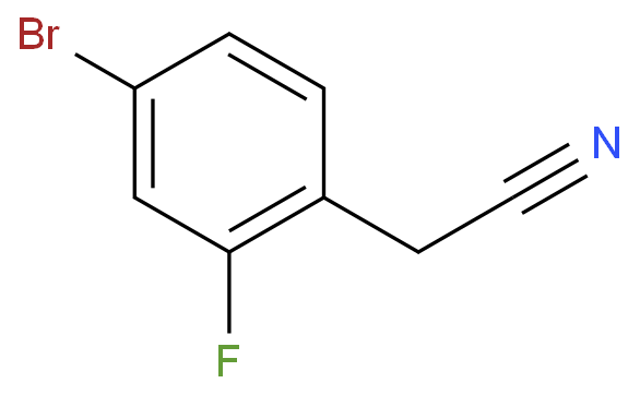 2-氟-4-溴苯乙腈化学结构式
