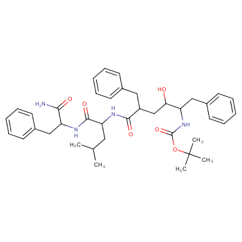 ((2S,3R,5R)-6-(((S)-1-(((S)-1-氨基-1-氧代-3-苯基丙-2-基)氨基)-4-甲基-1-氧代戊-2-基)氨基)-5-苄基-3-羟基-6-氧代-1-苯基己-2-基)氨基甲酸叔丁酯/292632-98-5