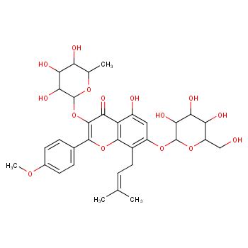 Icariin(Shorthorned Epimedium P.E.) CAS 489-32-7