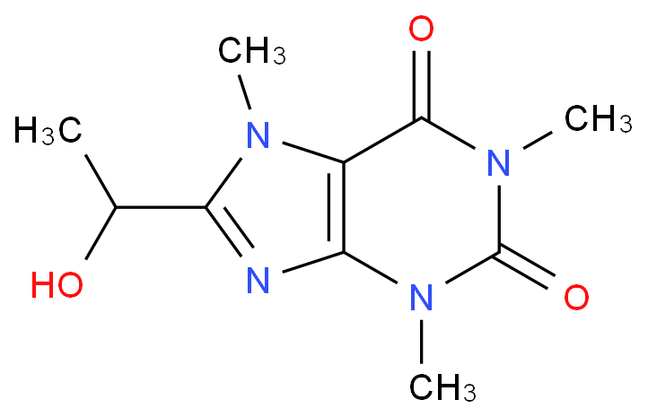 1H-Purine-2,6-dione,3,7-dihydro-8-(1-hydroxyethyl)-1,3,7-trimethyl-  