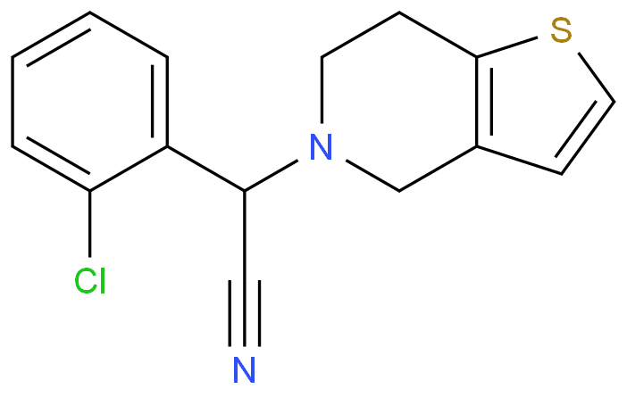 (+/-)-RAC-2-(2-CHLOROPHENYL)-(6,7-DIHYDRO-4H-THIENO[3,2-C]PYRIDIN-5-YL)ACETONITRILE structure