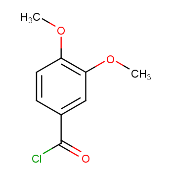 3,4-二甲氧基苯甲酰氯化学结构式