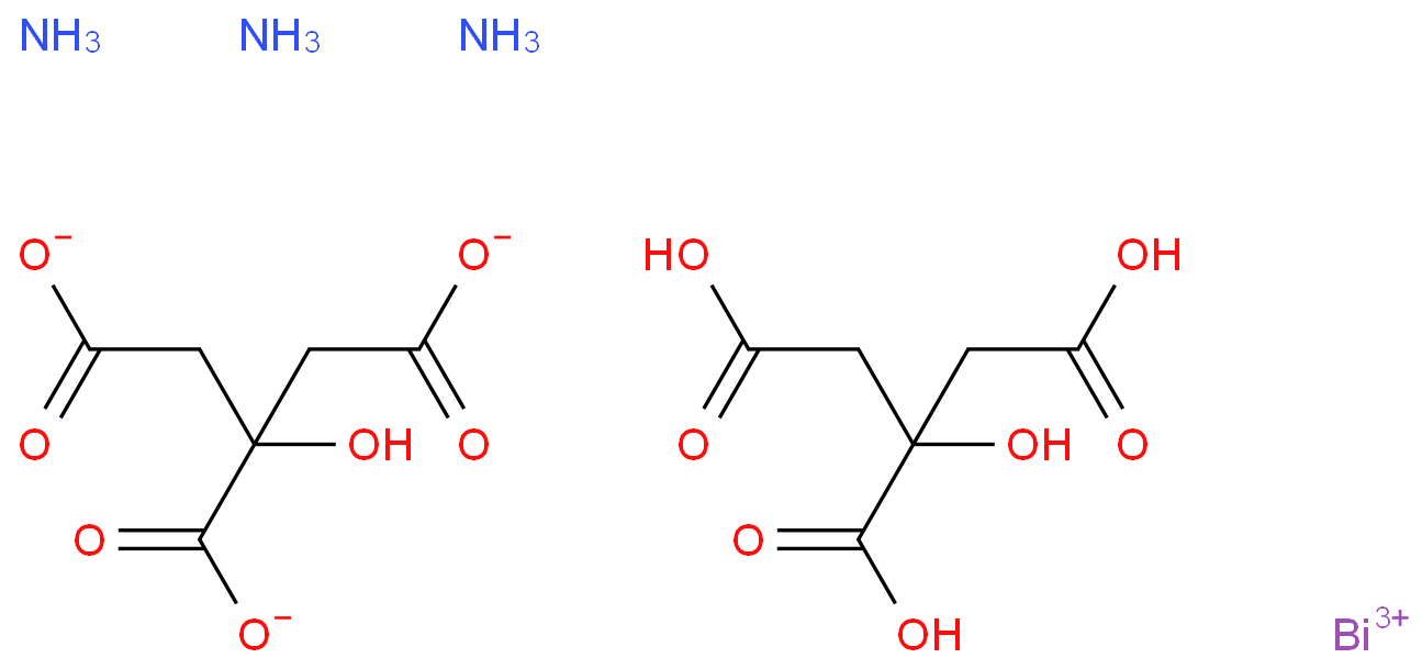 1,2,3-Propanetricarboxylicacid,2-hydroxy-,ammoniumbismuth(3+)salt(2:3:1)