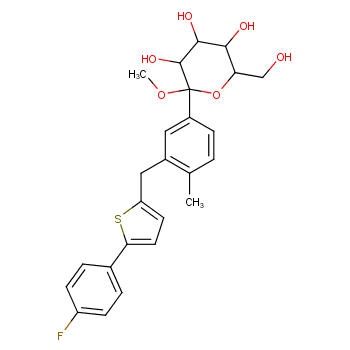 (2S,3R,4S,5S,6R)-2-(3-((5-(4-氟苯基)-2-噻吩)甲基)-4-甲苯基)-6-(羟甲基)-2-甲氧基-2H-3,4,5-三羟基四氢吡喃 CAS号:1358581-37-9科研及生产专用 高校及研究所支持货到付款