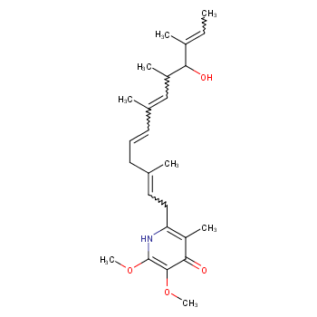 4-Pyridinol,2-[(2E,5E,7E,9R,10R,11E)-10-hydroxy-3,7,9,11-tetramethyl-2,5,7,11-tridecatetraen-1-yl]-5,6-dimethoxy-3-methyl-  
