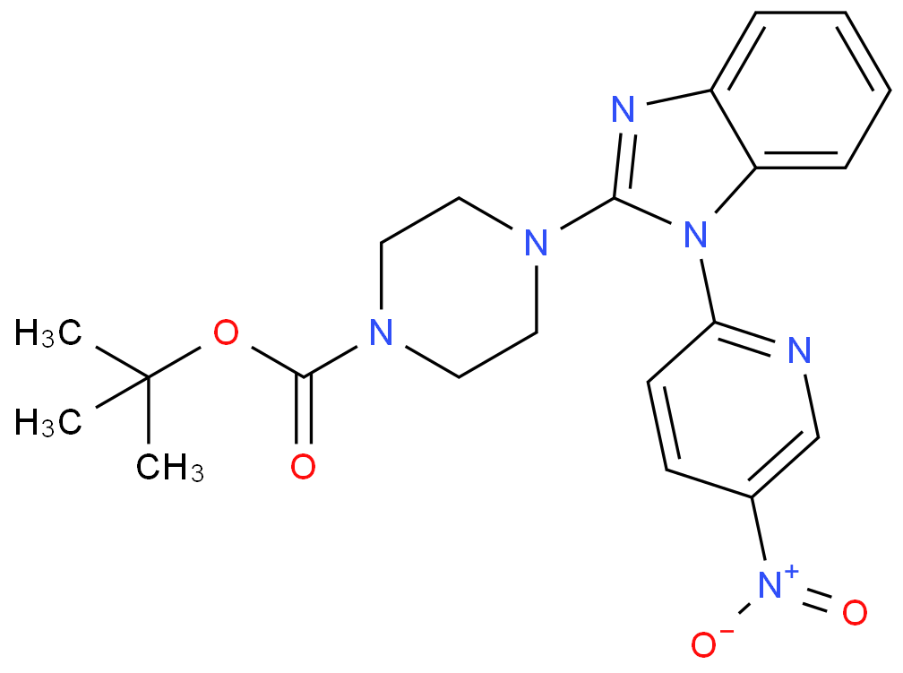 4-[1-(5-Nitro-pyridin-2-yl)-1H-benzoimidazol-2-yl]-piperazine-1-carboxylic acid tert-butyl ester  