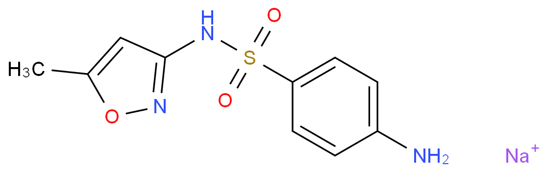 Benzenesulfonamide, 4-amino-N-(5-methyl-3-isoxazolyl)-, sodium salt (1:1)  