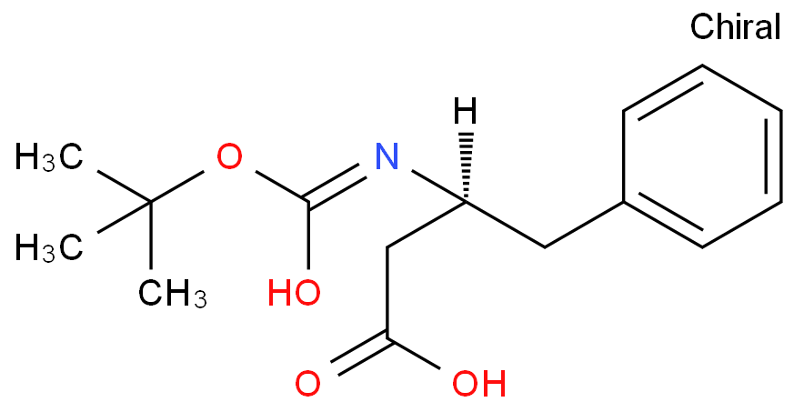 (S)-3-(Boc-氨基)-4-苯基丁酸化学结构式
