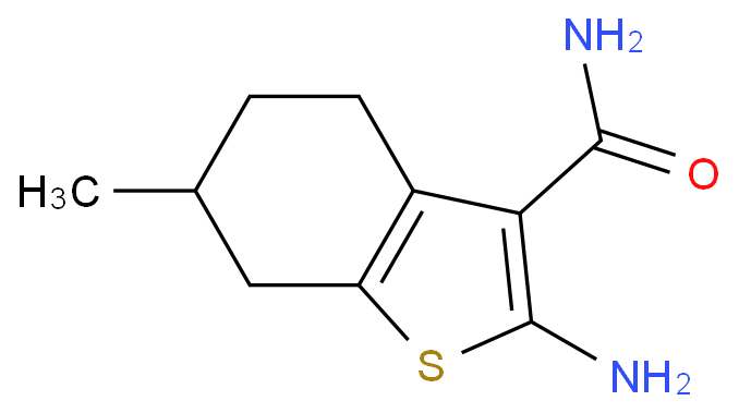 2-AMINO-6-METHYL-4,5,6,7-TETRAHYDRO-1-BENZOTHIOPHENE-3-CARBOXAMIDE structure