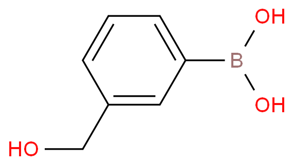 3-羟甲基苯硼酸化学结构式