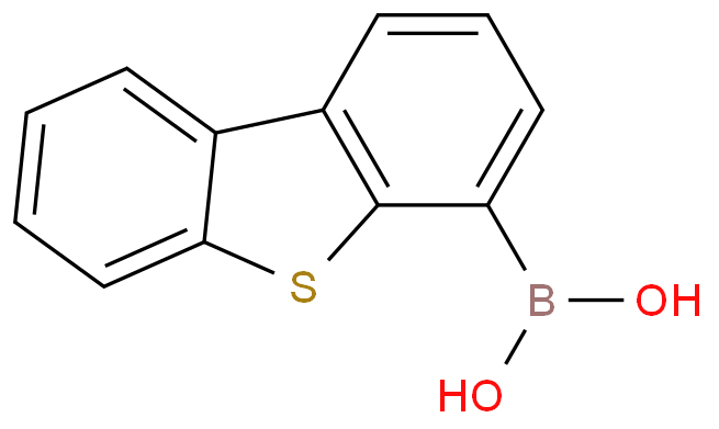二苯并噻吩-4-硼酸化学结构式