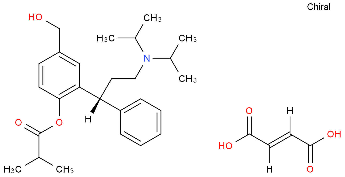 (E)-but-2-enedioic acid,[2-[(1R)-3-[di(propan-2-yl)amino]-1-phenylpropyl]-4-(hydroxymethyl)phenyl] 2-methylpropanoate;Fesoterodine Fumarate  
