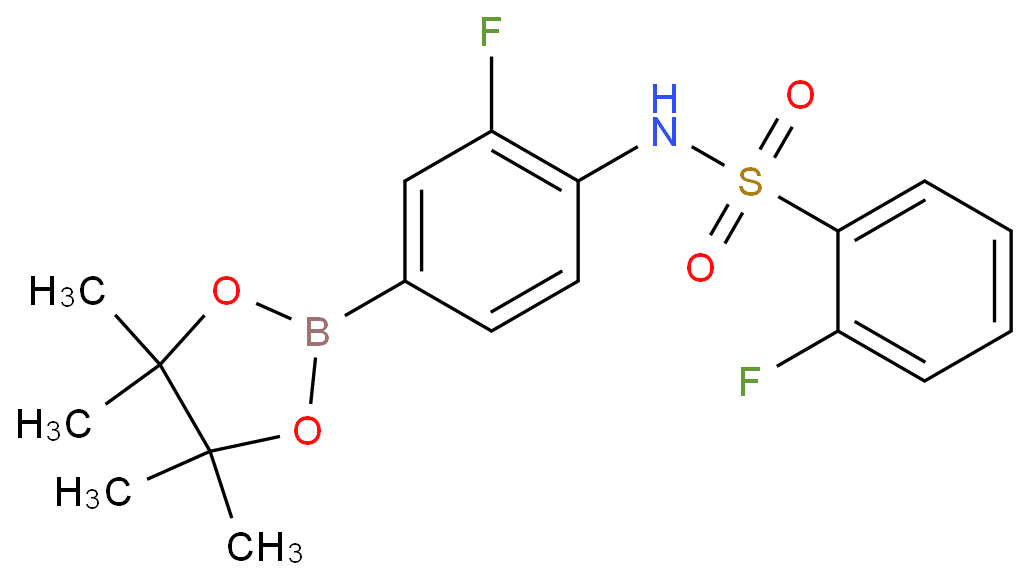 [Perfemiker]3-氟-4-(2-氟苯基磺酰氨基)苯基硼酸频哪醇酯,95%