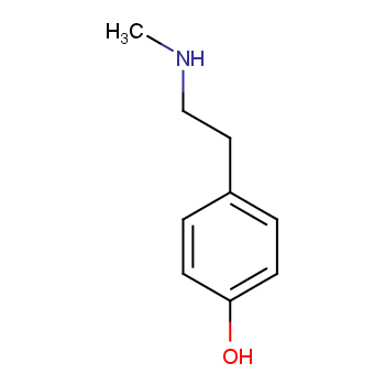 N-甲基酪胺化学结构式