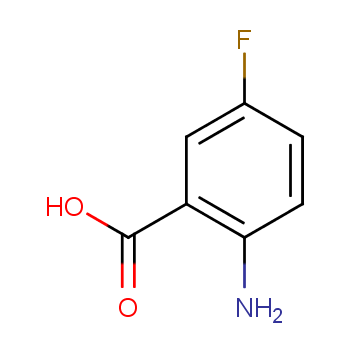 2-氨基-5-氟苯甲酸化学结构式