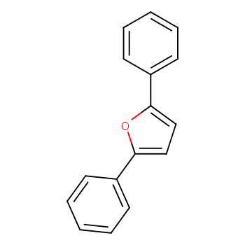 2,5-二苯基呋喃化学结构式