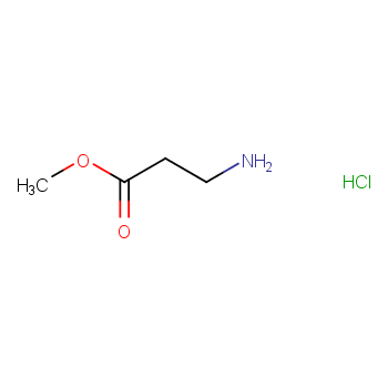 3-氨基丙酸甲酯盐酸盐化学结构式