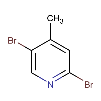 2,5-二溴-4-甲基吡啶化学结构式