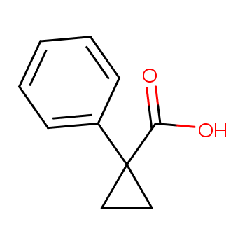1-苯基-1-环丙羧酸化学结构式