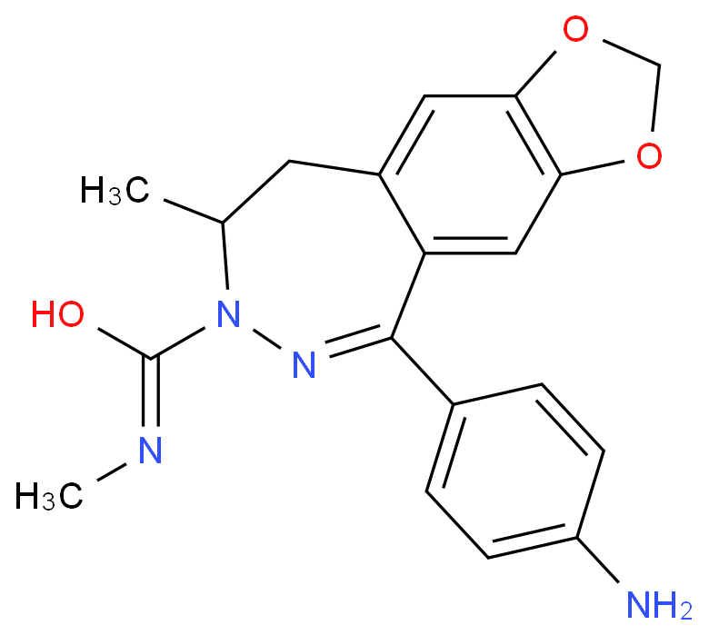 1-(4-Aminophenyl)-3-methylcarbamoyl-4-methyl-7,8-methylenedioxy-3,4-dihydro-5H-2,3-benzodiazepine
