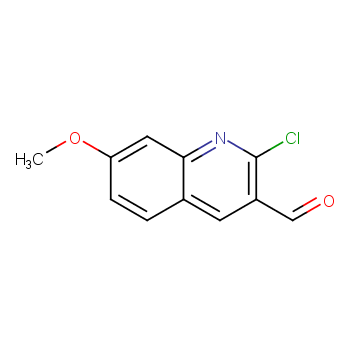 2-氯-7-甲氧基喹啉-3-甲醛化学结构式