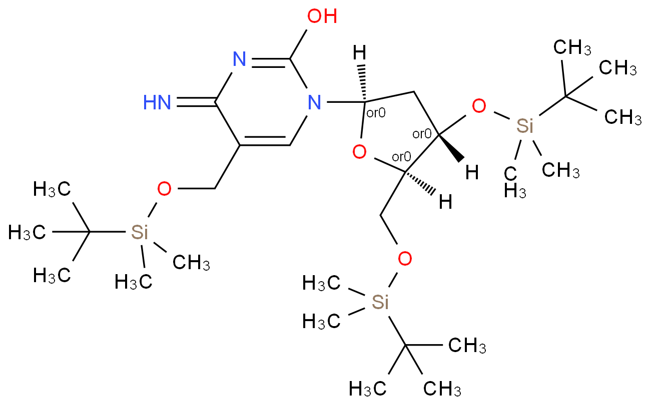 2'-Deoxy-3',5'-bis-O-[(1,1-diMethylethyl)diMethylsilyl]-5-[[[(1,1-diMethylethyl)diMethylsilyl]oxy]Methyl]cytidine