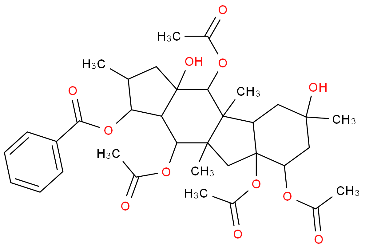 5,8,9,14-Tetraacetoxy-3-benzoyloxy-10,15-dihydroxypepluane  