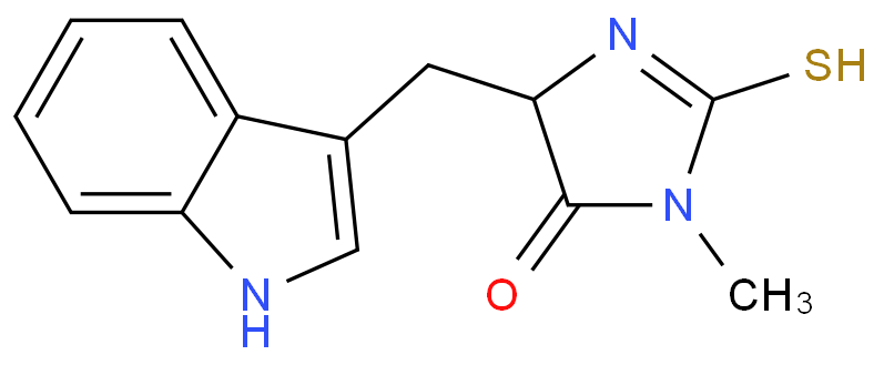 4-Imidazolidinone,5-(1H-indol-3-ylmethyl)-3-methyl-2-thioxo-  