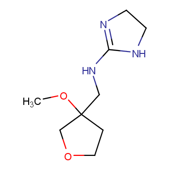 N-[(3-Methoxytetrahydro-3-furanyl)methyl]-4,5-dihydro-1H-imidazol-2-amine structure