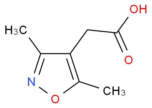 (3,5-二甲基异恶唑-4-基)乙酸化学结构式