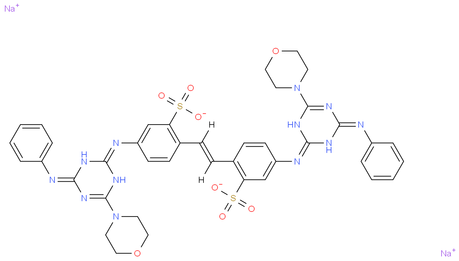 disodium;5-[(4-anilino-6-morpholin-4-yl-1,3,5-triazin-2-yl)amino]-2-[(E)-2-[4-[(4-anilino-6-morpholin-4-yl-1,3,5-triazin-2-yl)amino]-2-sulfonatophenyl]ethenyl]benzenesulfonate