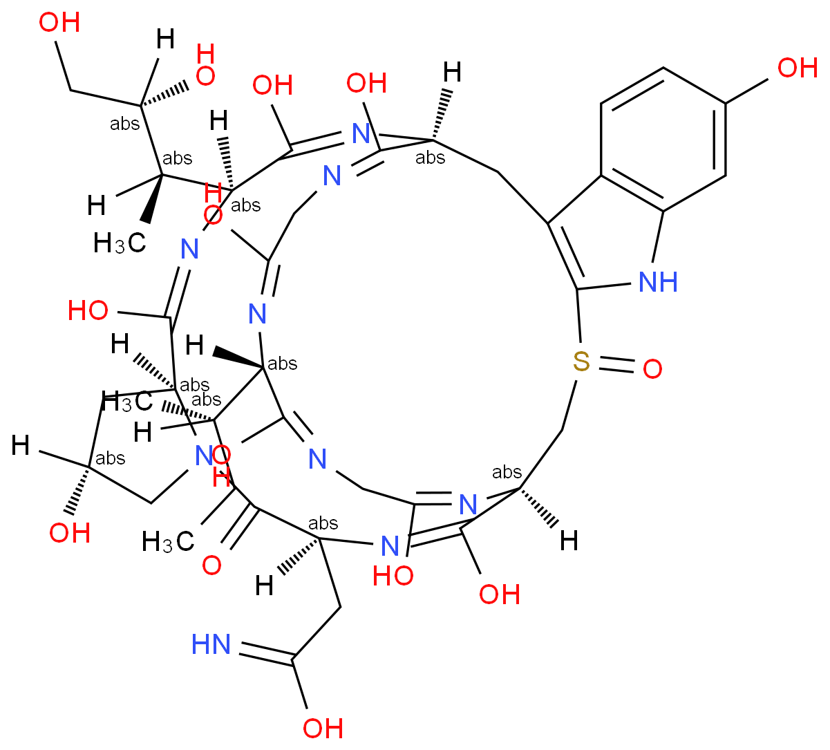 α-鹅膏毒素化学结构式
