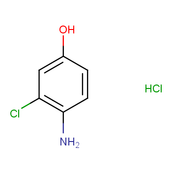 4-氨基-3-氯苯酚盐酸盐化学结构式