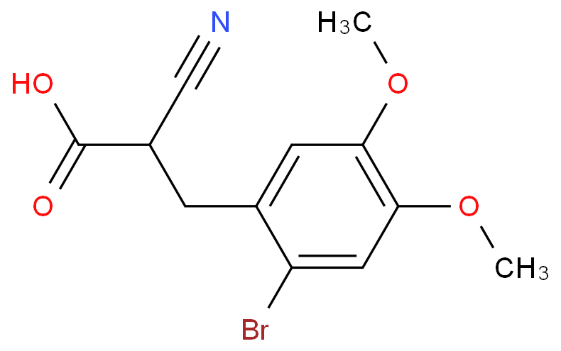 3-(2-溴-4, 5-二甲氧基苯基)-2-腈基丙酸