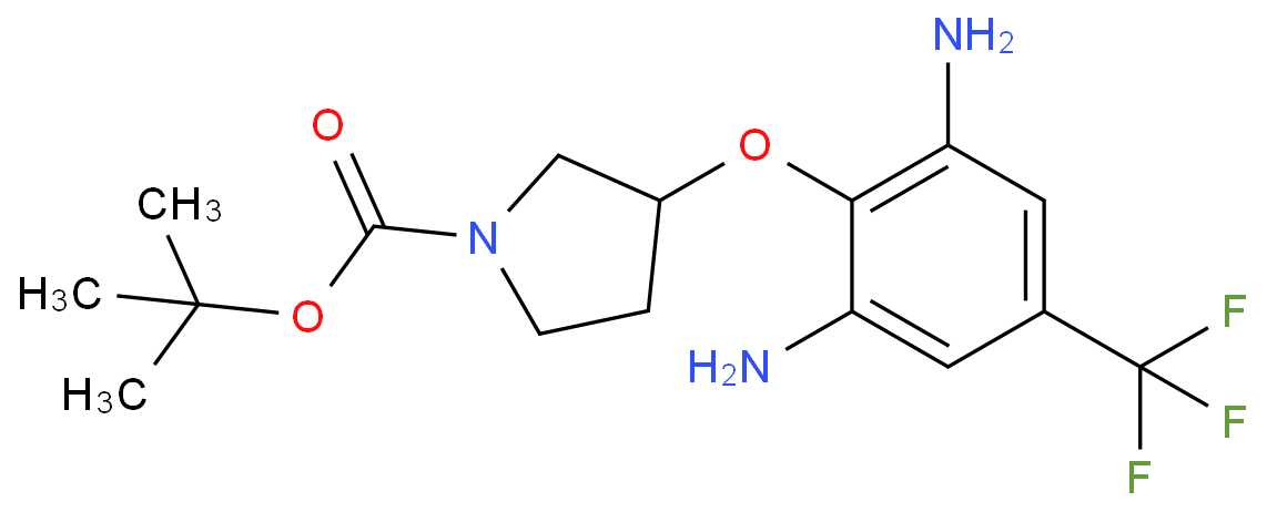 (R)-3-(2,6-diamino-4-trifluoromethylphenoxy)-pyrrolidine-1-carboxylic acid tert-butyl ester