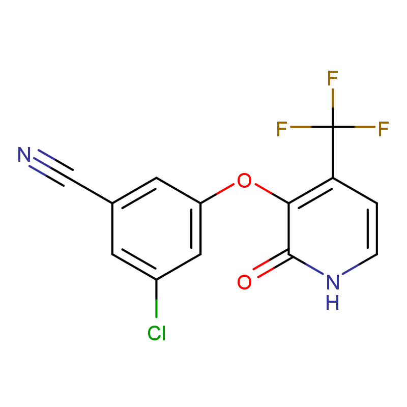 3-氯-5-[[2-氧代-4-(三氟甲基)-1,2-二氢吡啶-3-基]氧基]苯腈 CAS号:1155846-86-8科研及生产专用 高校及研究所支持货到付款