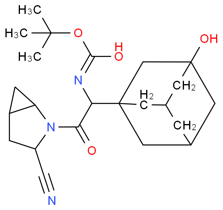 N-[(1S)-2-[(1S,3S,5S)-3-氰基-2-氮杂双环[3.1.0]己烷-2-基]-1-(3-羟基三环[3.3.1.13,7]癸烷-1-基)-2-氧代乙基]氨基甲酸 1,1-二甲基乙酯